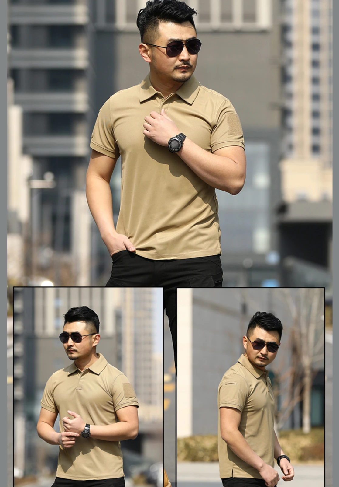 Short Sleeve Quick Dry Men\'s  Polo Shirt Blank Five Color Tactical Tennis Fitness Running T-shirt Office Sport Polo T Shirt