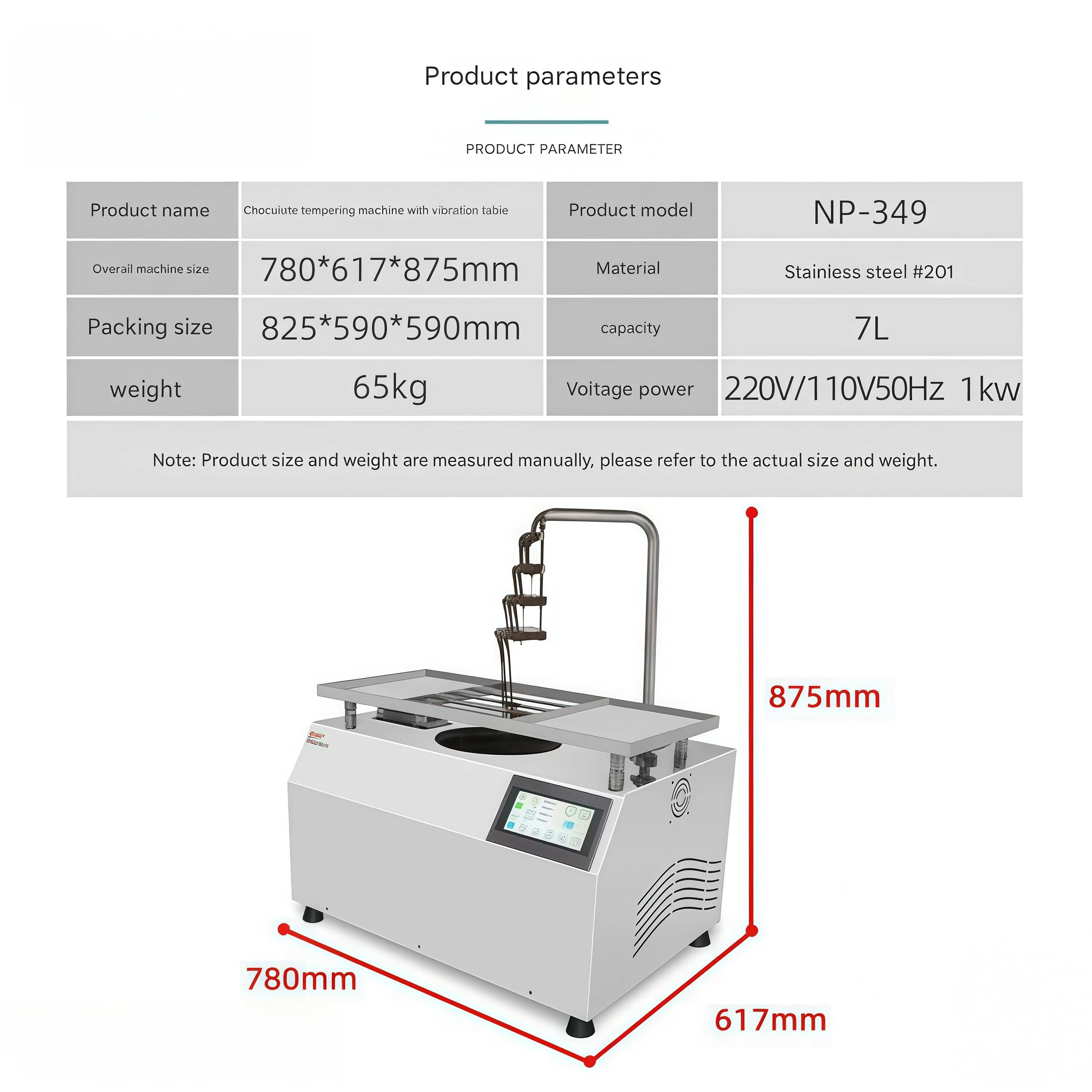 Commercial Chocolate Tempering hine 5 KG 8 KG Automatic Chocolate Melting and Tempering Equipment for Shop Factory