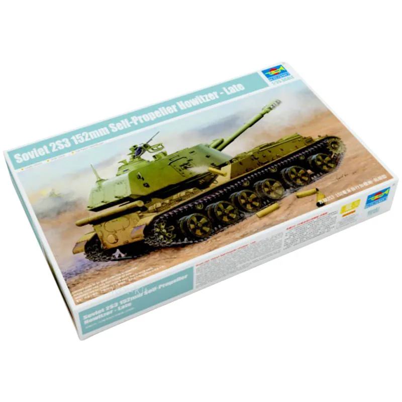 

Trumpeter 05567 1/35 Soviet 2S3 152mm Self-Propeller Howitzer Late Version Military Toy Plastic Assembly Model Building Kit