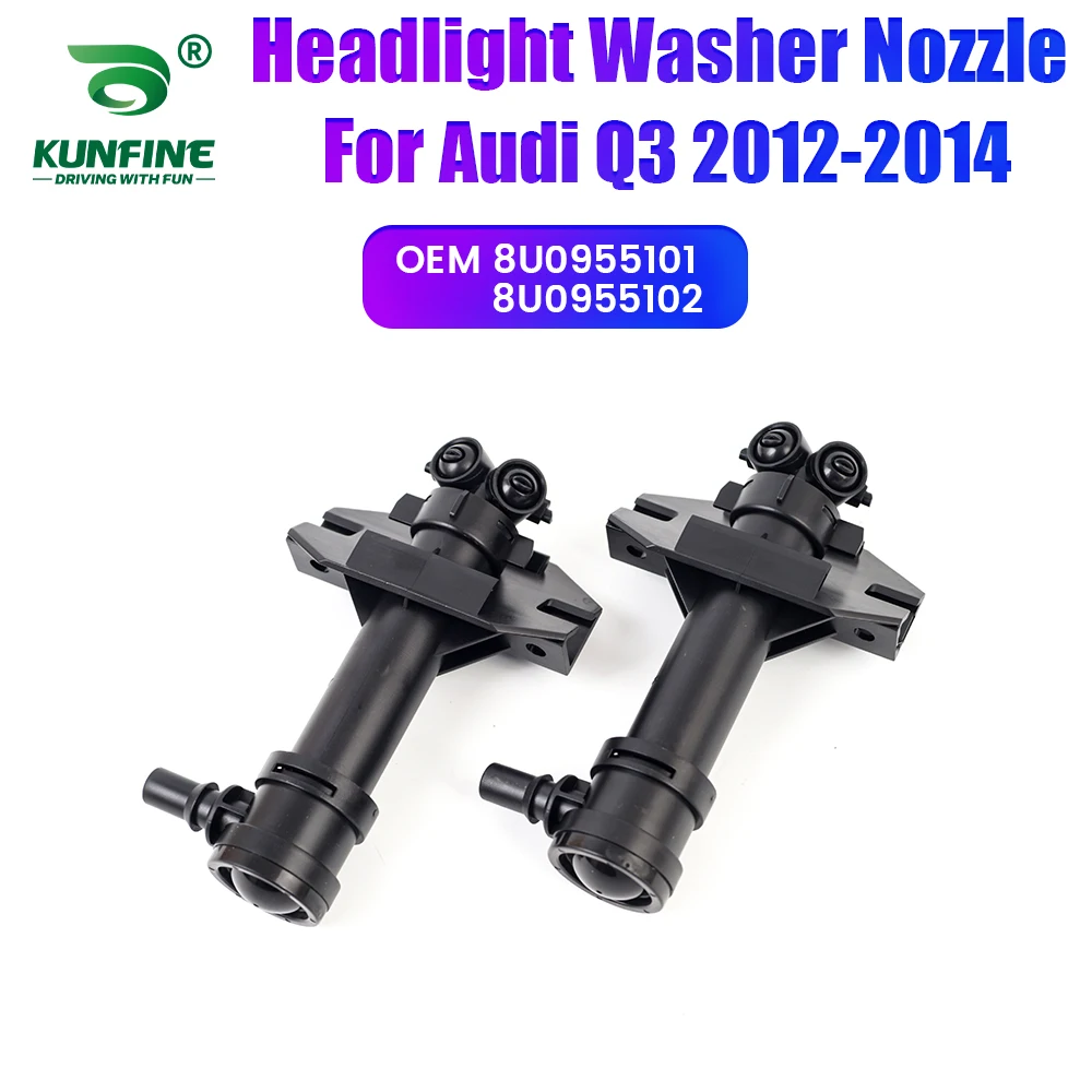 

Car Headlight Front Bumper Washer Spray Nozzle Jet Headlamp Pump Cover For Audi Q3 2012-2014 8U0955101 8U0955102