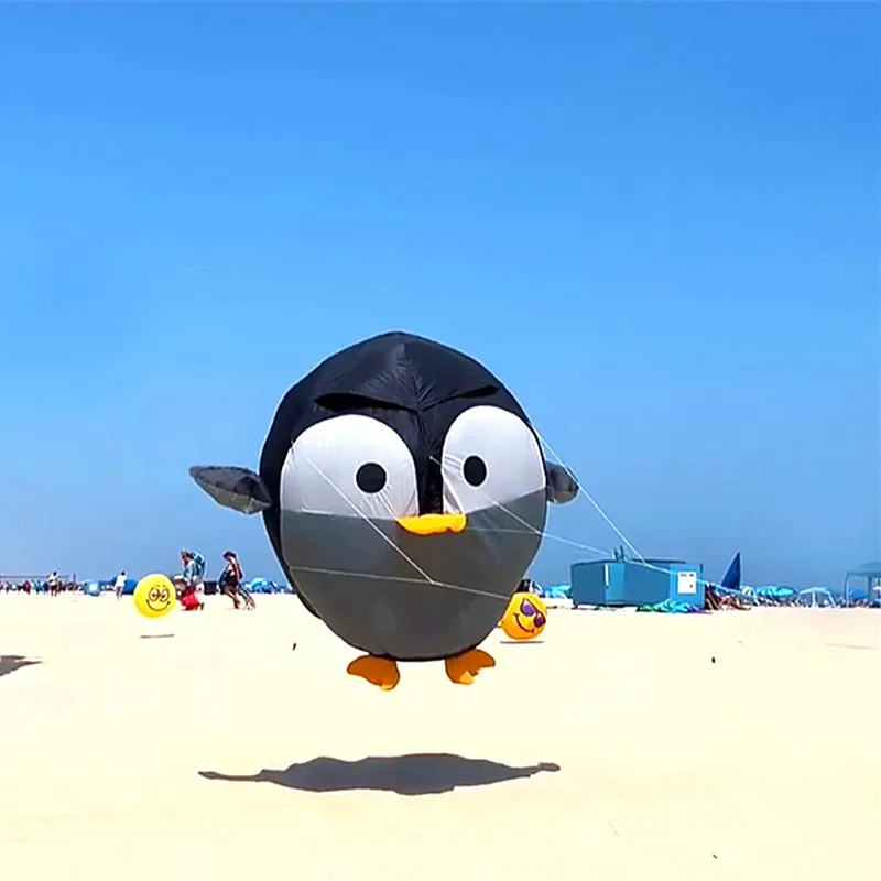 free shipping penguin kite can walk not flying inflatable kite trompo de madera peonzas con cuerda outdoor games vlieger fun koi