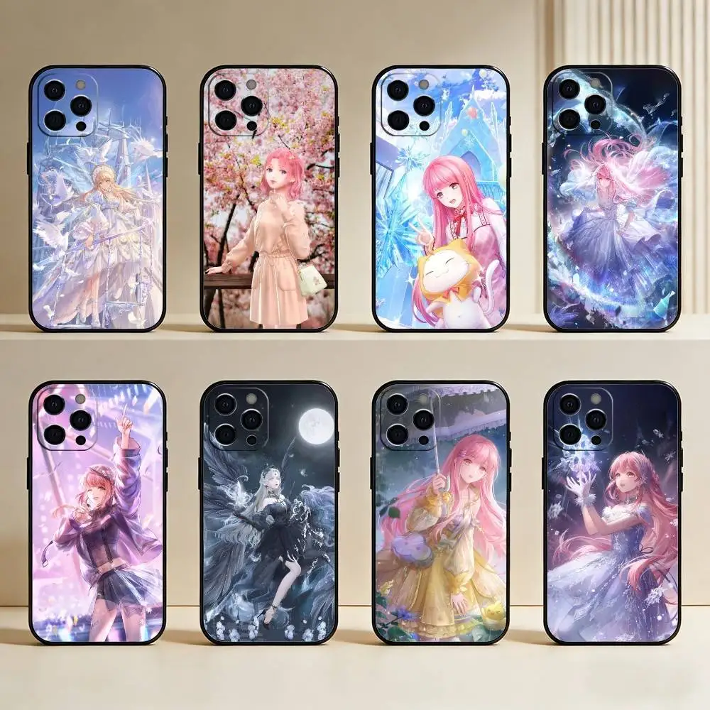 

I-Infinity Shining N-Nikki Phone Case For iPhone17,16,15,14,13,12 Plus,Max Soft Silicone Black Cover