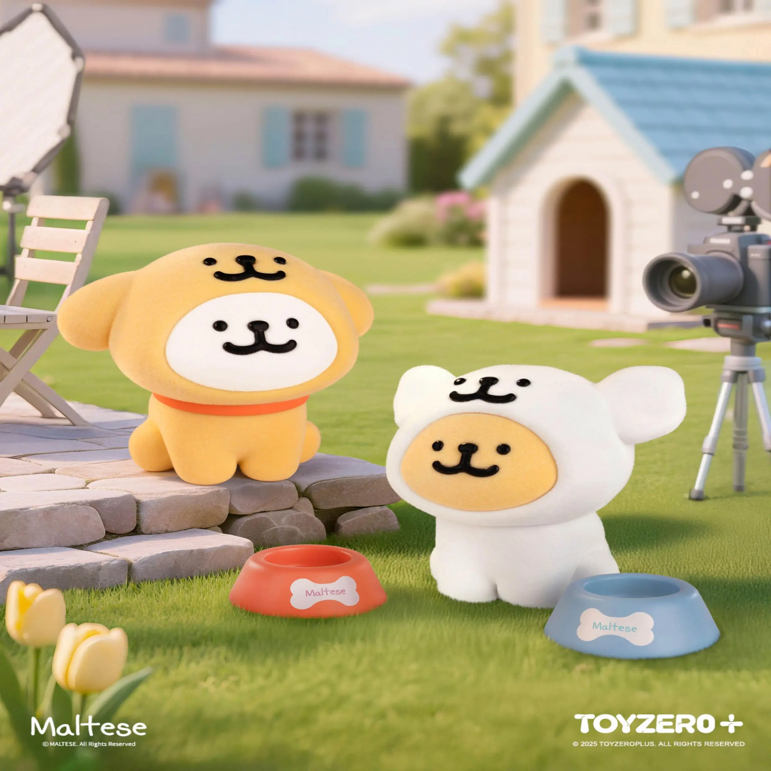 Caja ciega periférica de la serie Maltese Puppy Life Theatre, adornos de oficina a la moda, regalos bonitos