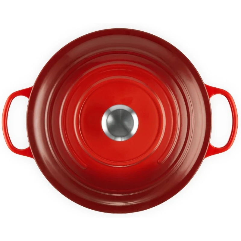 Enameled Cast Iron Signature Round Dutch Oven, 7.25 qt., Cerise home.