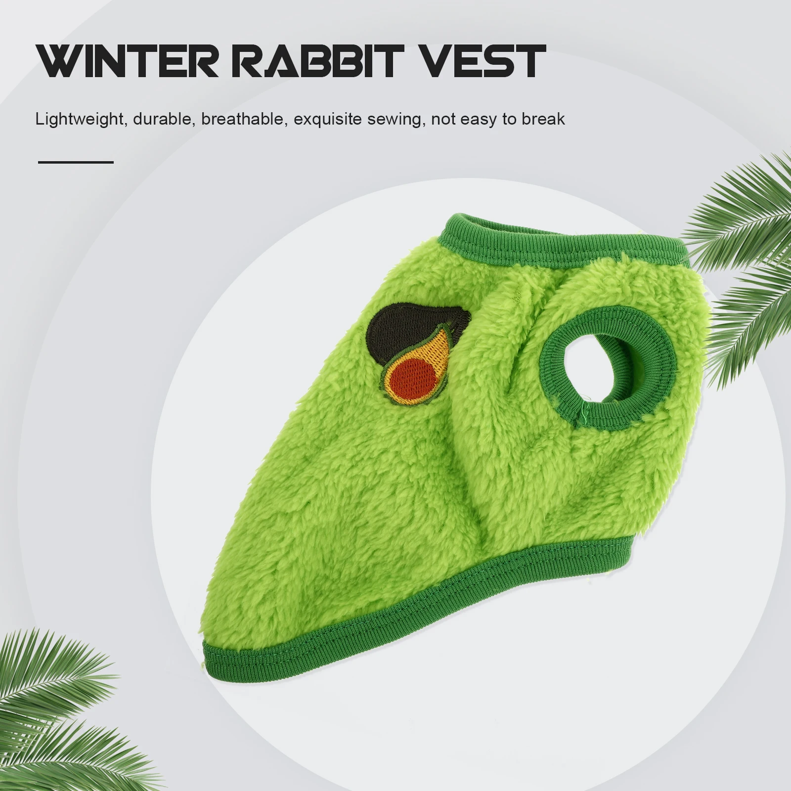 

1pc Bunny Warm Clothes Pet Rabbit Clothes Winter for Rabbits Decorative Breathable Small Animals Jacket Green Puppy Coat