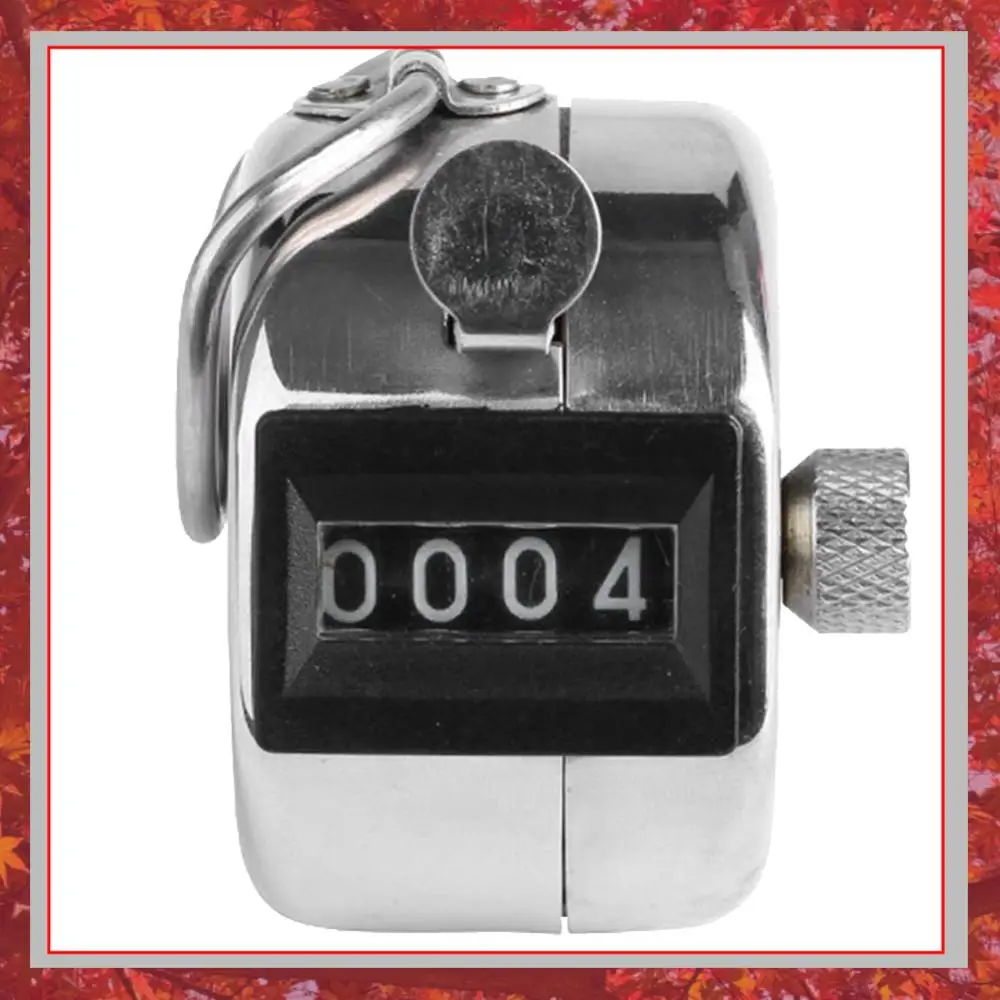 4-Digit Number Count Clicker Counter Hand Mechanical Counters Clickers Hand Counter for Counting Knitting Coaching Golf Fishing