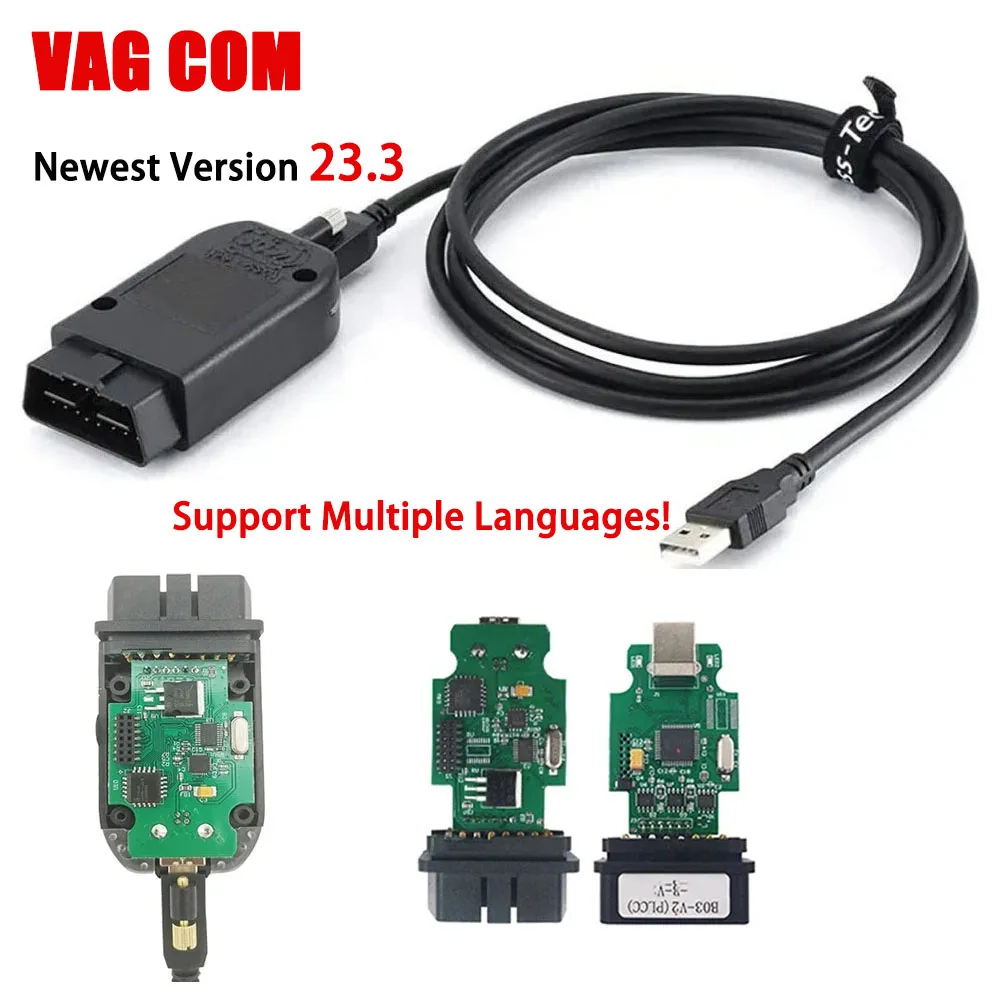 

Newest VAG COM 23.3 Vag com 23.11 Interface for V-W For AU-DI Sko-da Sea-t Multi-Language Car VAG Com Scan Diagnostics Tools