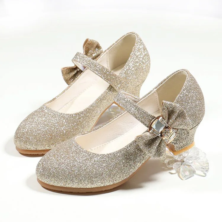 

Children Crystal Shoes Korean Edition Shoes Girls Spring Lacquered High Heels Shows Girls Fashion Princess Shoes Performance
