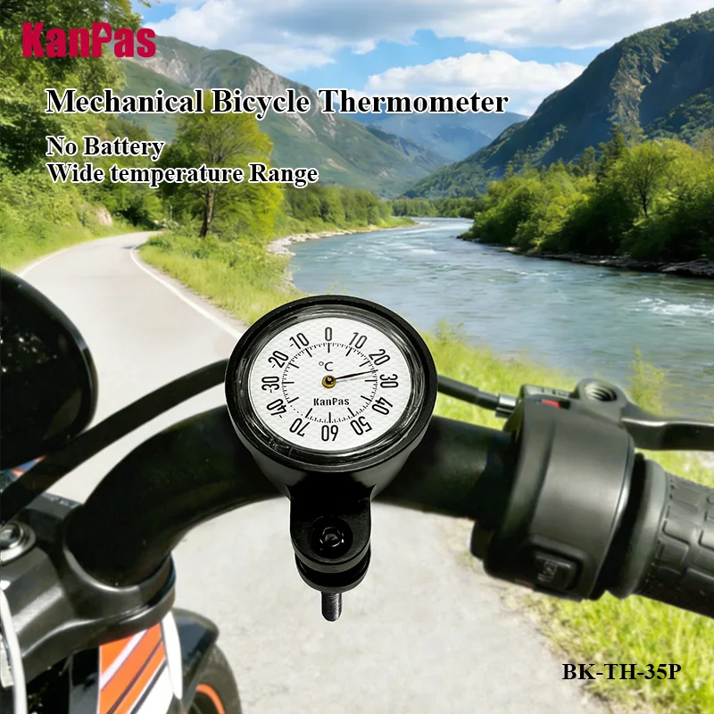 

Термометр для руля велосипеда/мотоцикла KANPAS / Измеритель температуры без батареи, аксессуары для велосипедов / BK-TH-35P