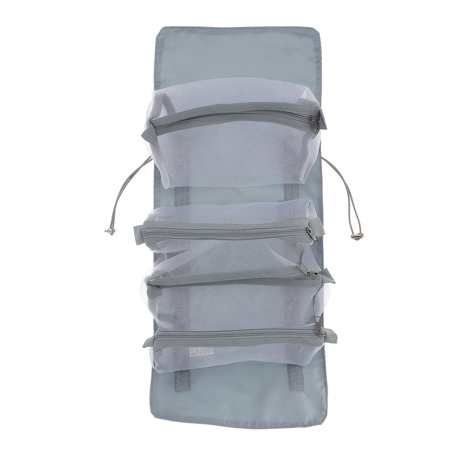 4-in-1 Multi-Function Roll-Up Bag PU Adjustable Strap Hanging Design Detachable Toiletry Bag Makeup Organizer