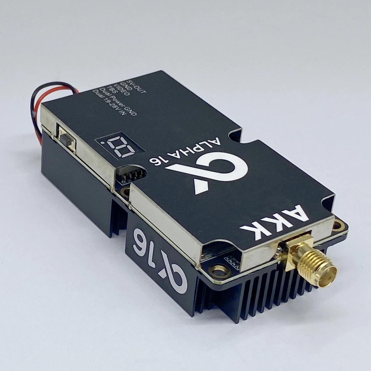 Transmisor de vídeo para Dron AKK ALPHA 16 5,8 GHz banda ultraancha 96CH FPV VTX potencia 16W accesorios transmisión