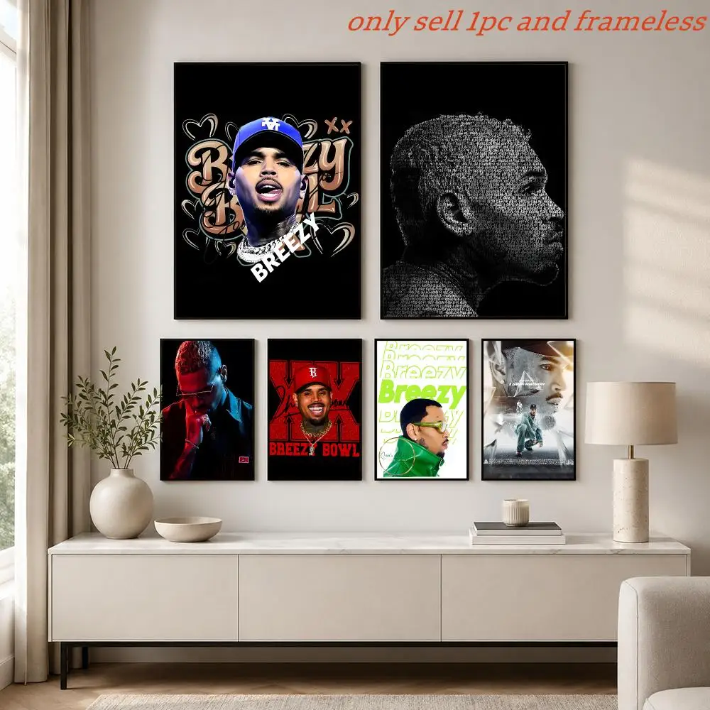 Contemporary Music C-Chris Brown Poster Painting Prints Wall Art Picture Film Room Home Bar Cafe Decor Mural