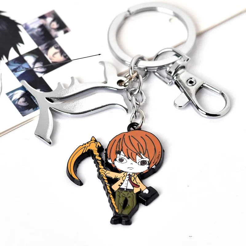 Hot Japanese Anime Death Note Figure Yagami Light Ryuk L Pendant Keychain Bagpack Car Decorative Accessories for Friends Gifts