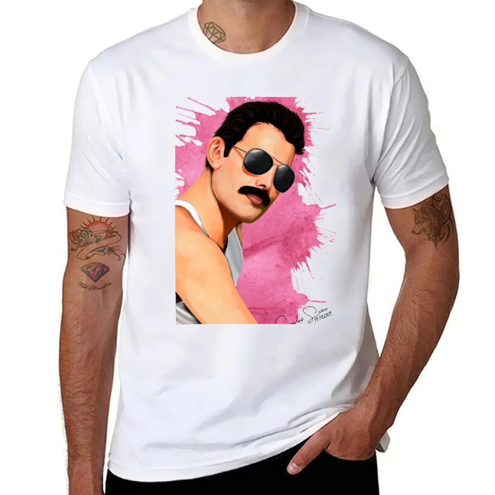 

FRED MERCURY (QUEEN) T-Shirt man t shirts for men t shirts for man slim fit t shirts for man graphic vintage T-Shirt