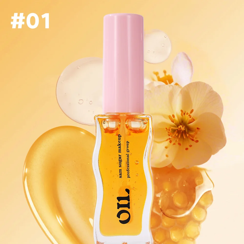 Brilho labial hidratante de longa duração, 8ml, 6 cores, líquido, mel, hidratação, temperatura, festa, favor