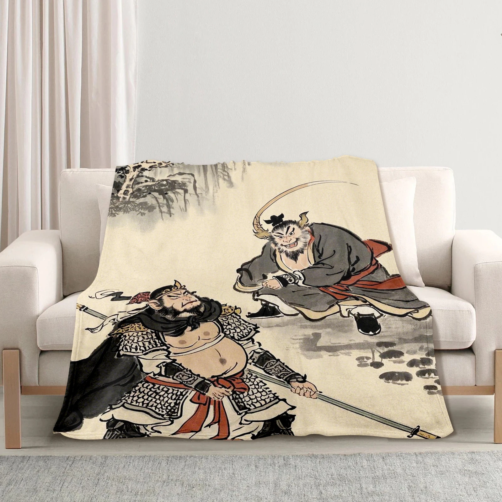 

Inspired By Chinese Mythological Characters In Battle Poses This Blanket Adds Strength To Any Home