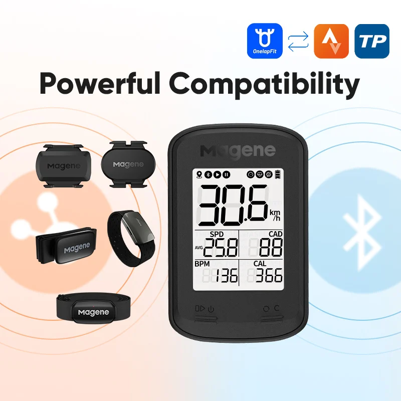 Magene-C206 Pro Wireless Bike Computer com Cadence Cycling Sensor, GPS, velocímetro, impermeável, estrada, MTB, bicicleta, Bluetooth, ANT