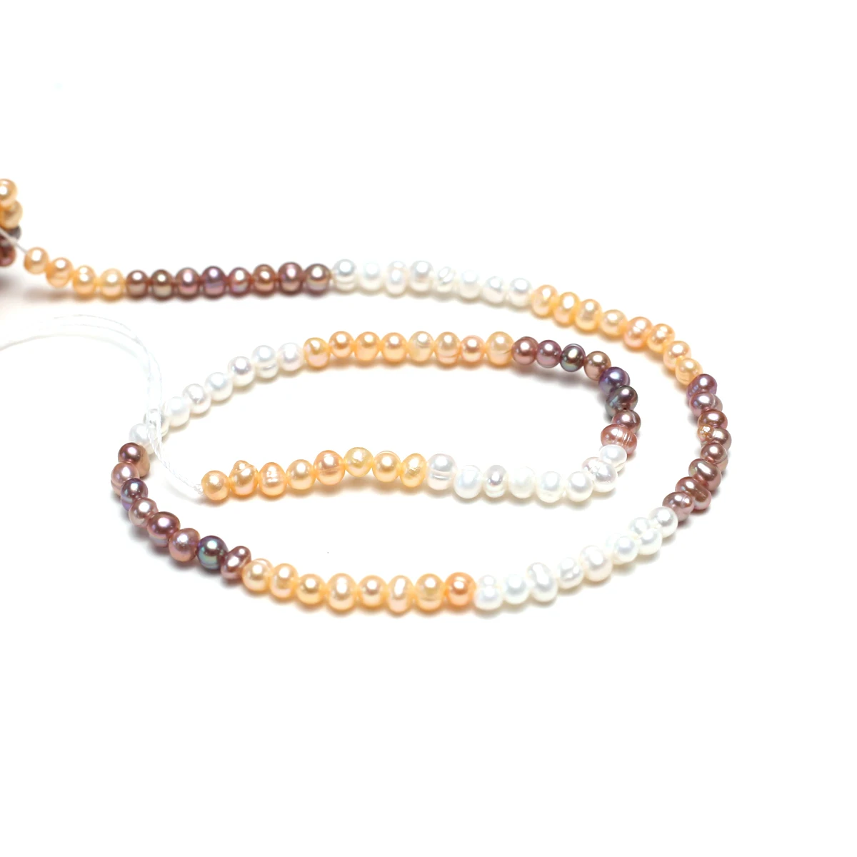 

3-4mm 4A Natural Freshwater Pearl Small Round White-orange-purple Loose Bead Jewelry Make DIY Necklace Bracelet Women Gift Women