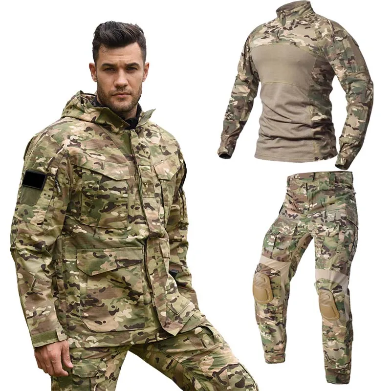 M65 Military Uniform Jackets+shirts+pants Safari Camo Clothing Army Tactical Suit Men's Windbreaker Combat Uniform Hunting Suits