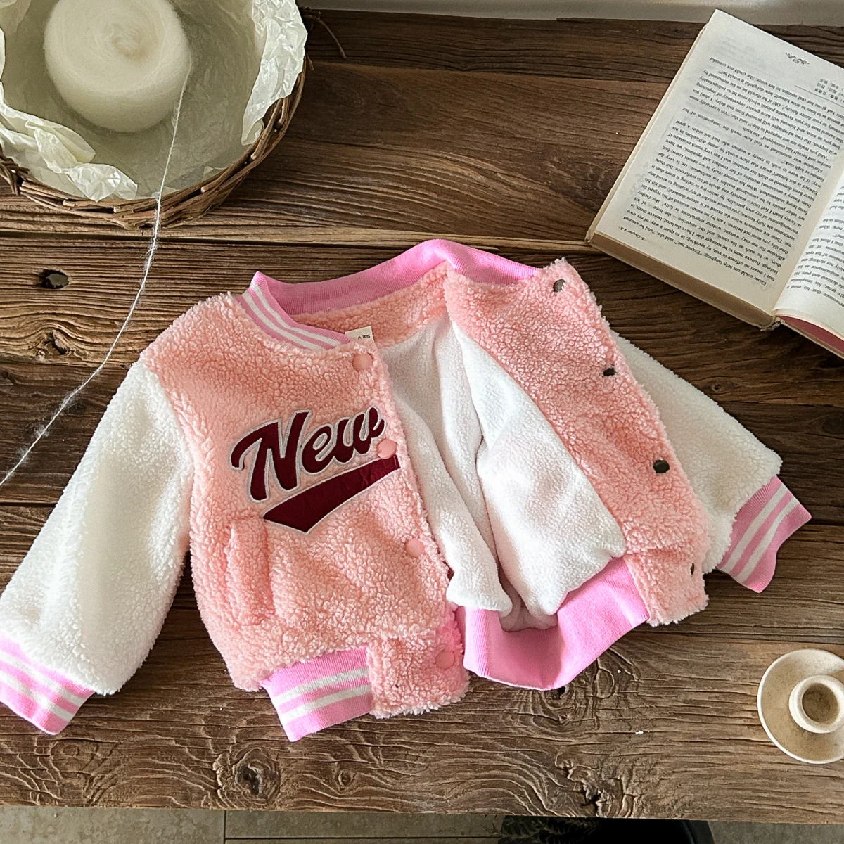 2024 Winter Baby Boys Coat Fashion Girls Infant Clothes Warm Coral Fleece Baby New York Top Child Clothing Kids Coat Jackets