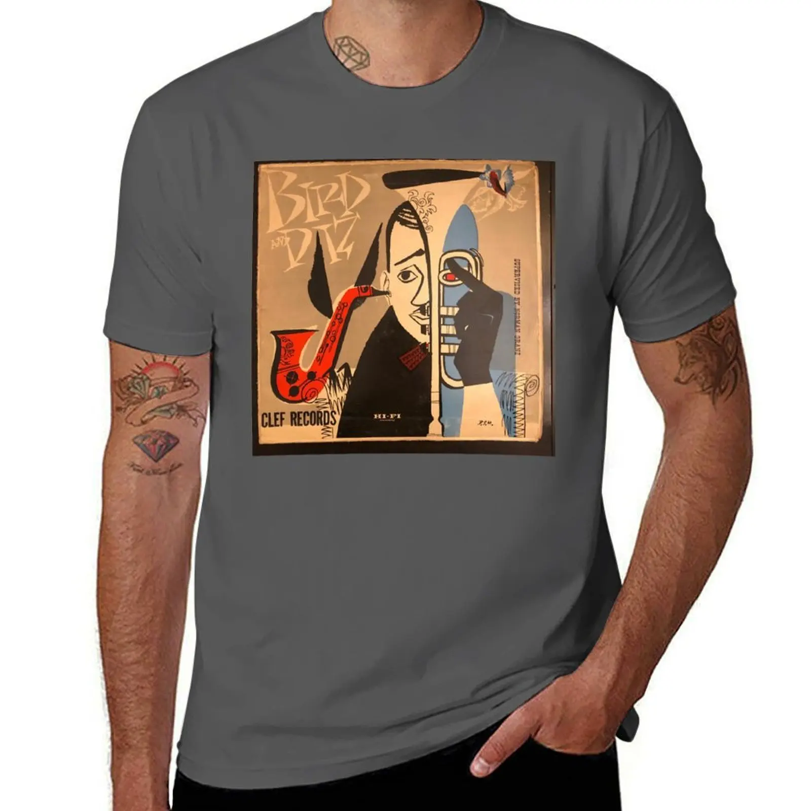 

Charlie Parker BIRD and DIZ T-Shirt cotton t shirt pack t shirts for man graphic tees T-Shirt