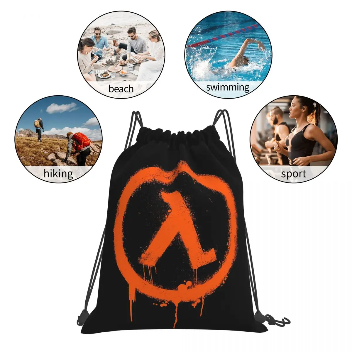 Rise And Shine Backpacks Multi-function Portable Drawstring Bundle Pocket Storage Bag Book Bags For Travel School