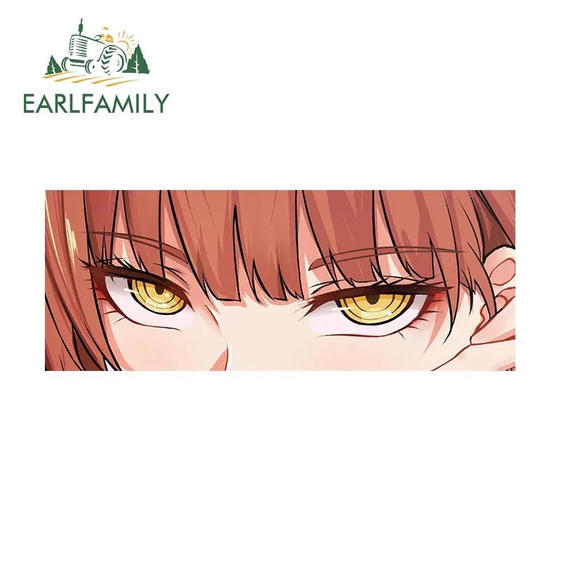 EARLFAMILY 13cm For Power Makima Chainsaw Man Eye Slap Car Stickers Waterproof Occlusion Scratch Decals Car Styling Laptop