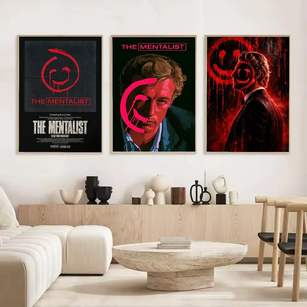 TV Series The Mentalist Painting Calligraphy Stylish Canvas Poster Wall Art for Living Room Bedroom Cafe Office Decor Gift