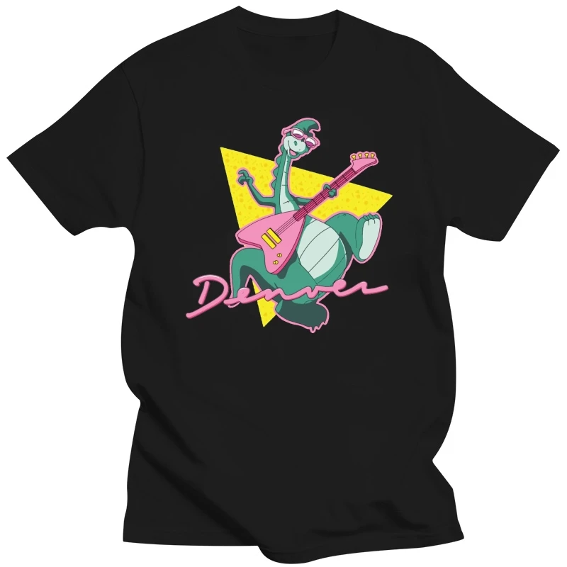 Cuc T-Shirt Denver Cartoni Anni 80 Dinosauro Uova Skater Cristina D'Avena Summer Tee Shirt