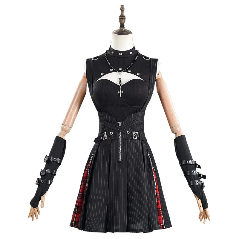 

Костюмы на Хэллоуин Amane Misa, платья и ожерелье для косплея, костюм Death Note MisaMisa, готическая черная униформа, юбка, одежда в стиле аниме