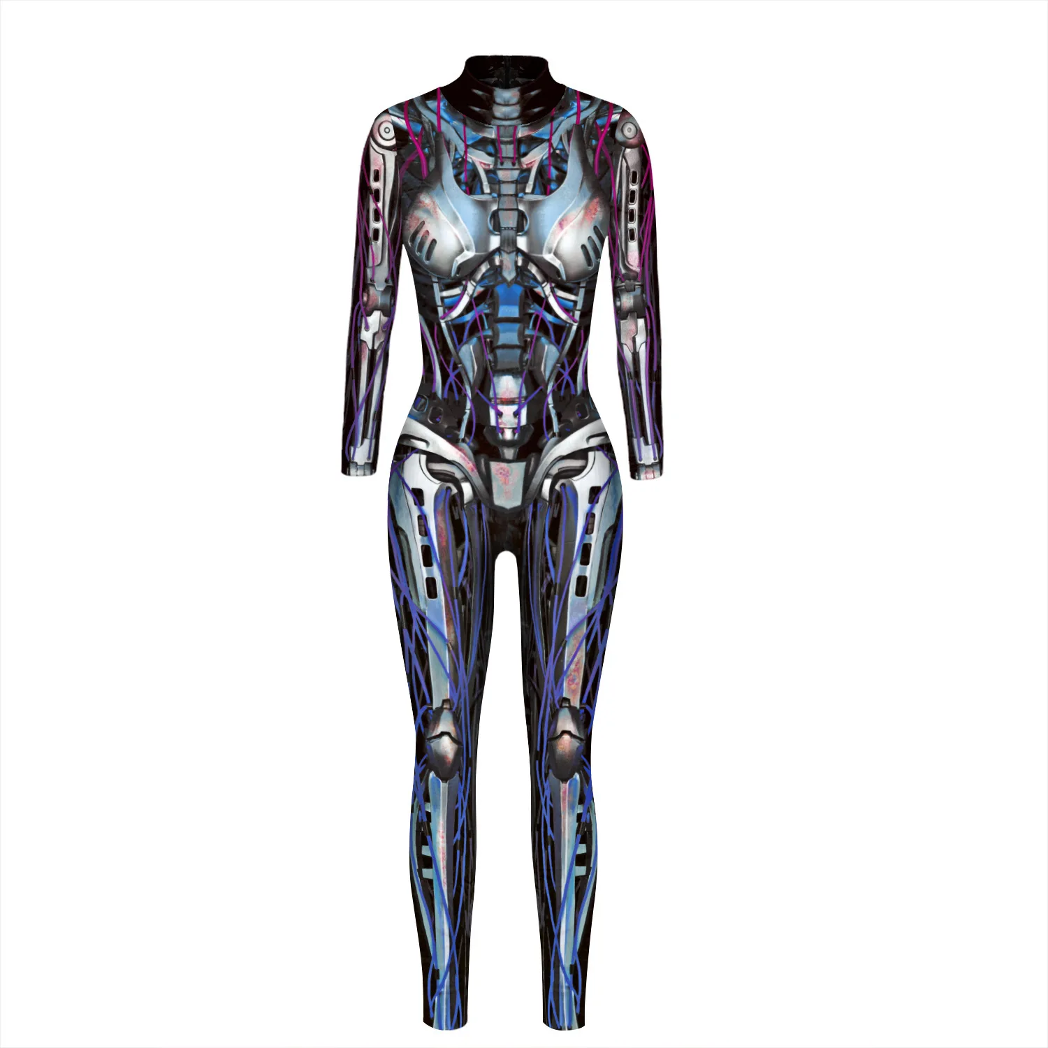 Mono con estampado 3D de Robot Future Machine para hombre y mujer, disfraz de Cosplay de Halloween, traje de fiesta de rol