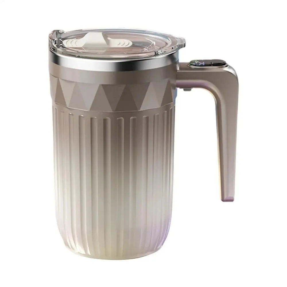450ml Automatic Self Stirring Coffee Mug Temperature Display Auto Stirring Heating Mixer Cup Rechargeable Large Capacity