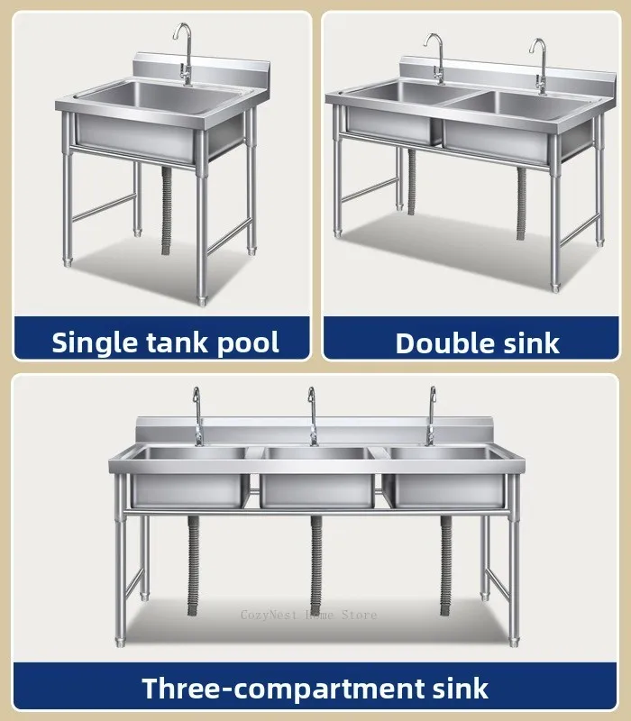 Single slot stainless steel sink, kitchen sink for washing dishes, sink for washing dishes, wash basin,