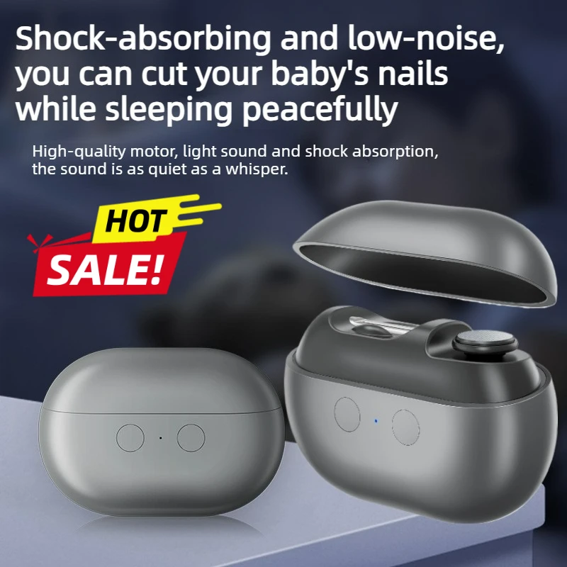 

2-in-1 USB Rechargeable Electric Nail Clipper and Polisher with LED Light Automatic Manicure Tool for Adults and Children