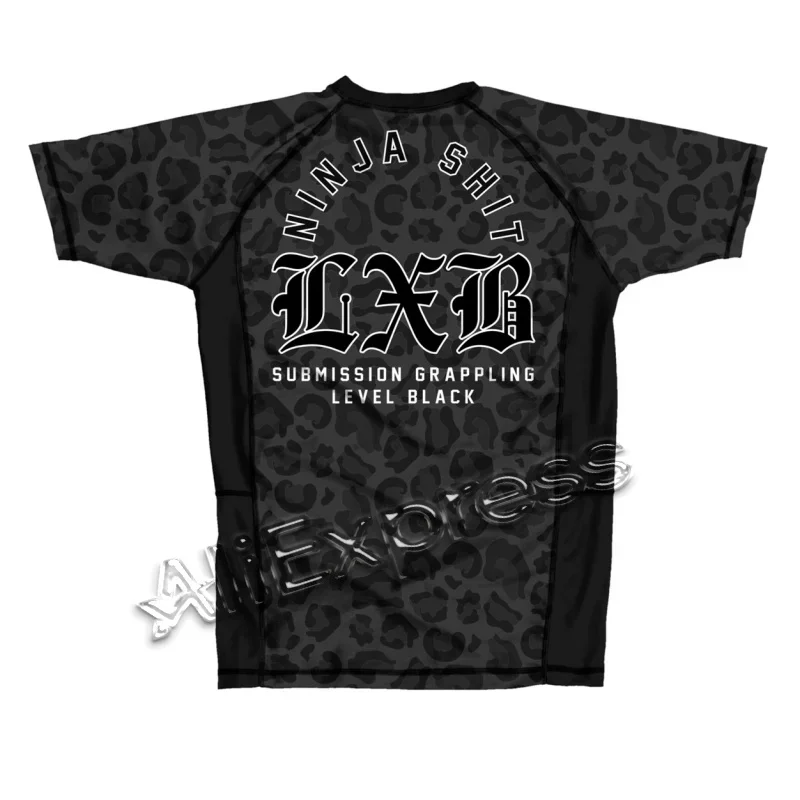 Sommer Schwarzer Rash Guard Schnelltrocknendes Gym-T-Shirt Schwarzes Jersey-T-Shirt Ranked V2 Nivel Negro Rash Guard Top für Erwachsene/Kinder – Detail 15