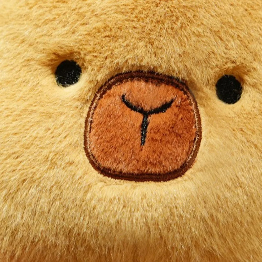 Persimmon Capybara Plush Doll Auspicious Dress Up Capybara Plush Toy Soft Everything Goes Smoothly Capibara Fluffty Doll