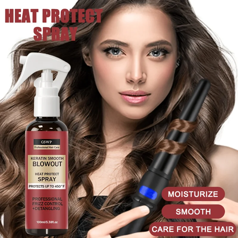 GSWP Keratin Smoothing Blow-Dry Heat Protection Spray & Hydrating and Nourishing Smoothing Blow-Dry Spray.100ml