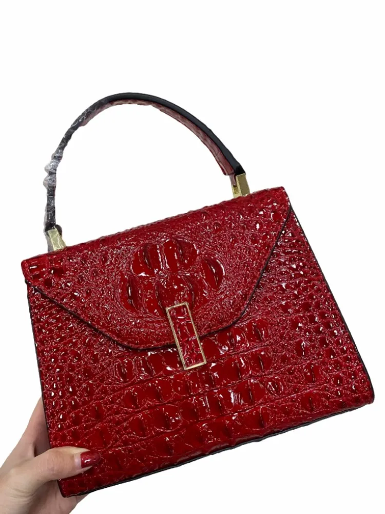 Vintage Hasp Flap Bag Office Ladies Tote Handbag Split Leather New Designer Messenger Bag Women SIngle Shoulder Crossbody Bags