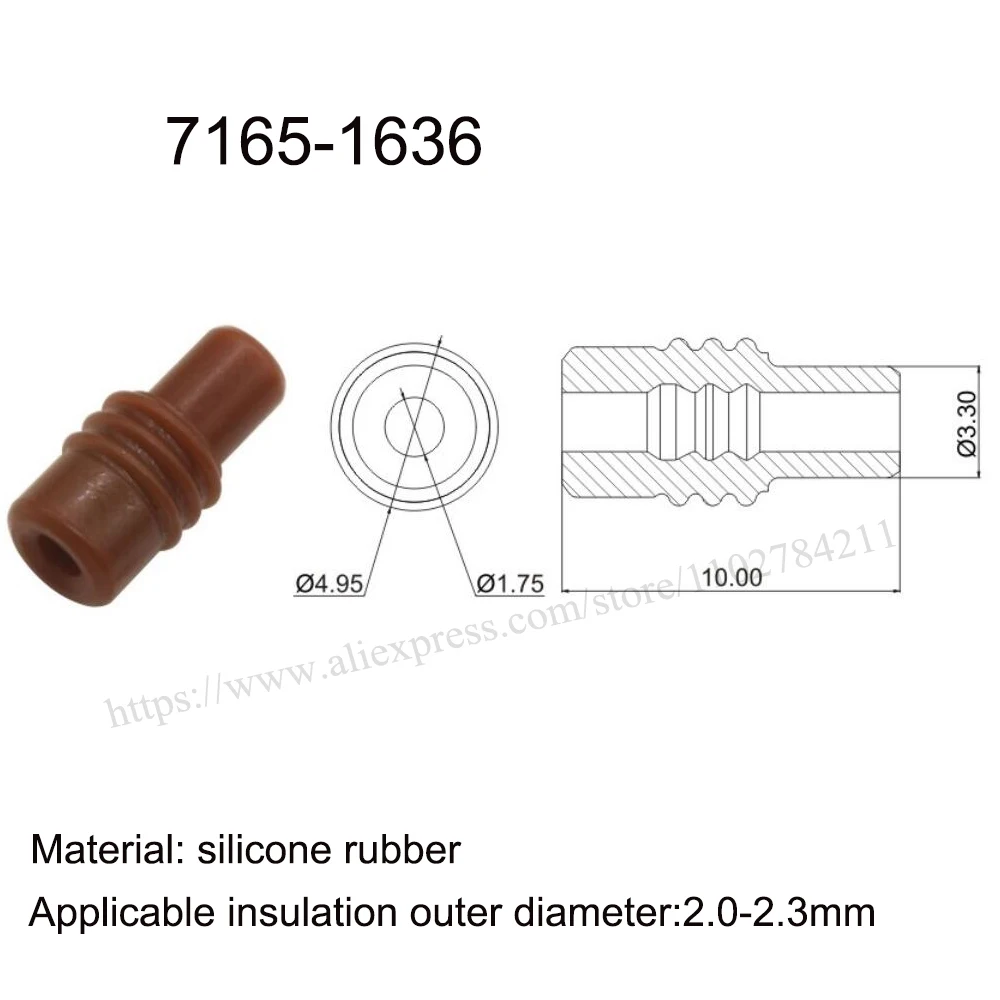 5000PCS 7165-1636 New energy auto seal rubber automotive Waterproof connector terminal plug pin socket