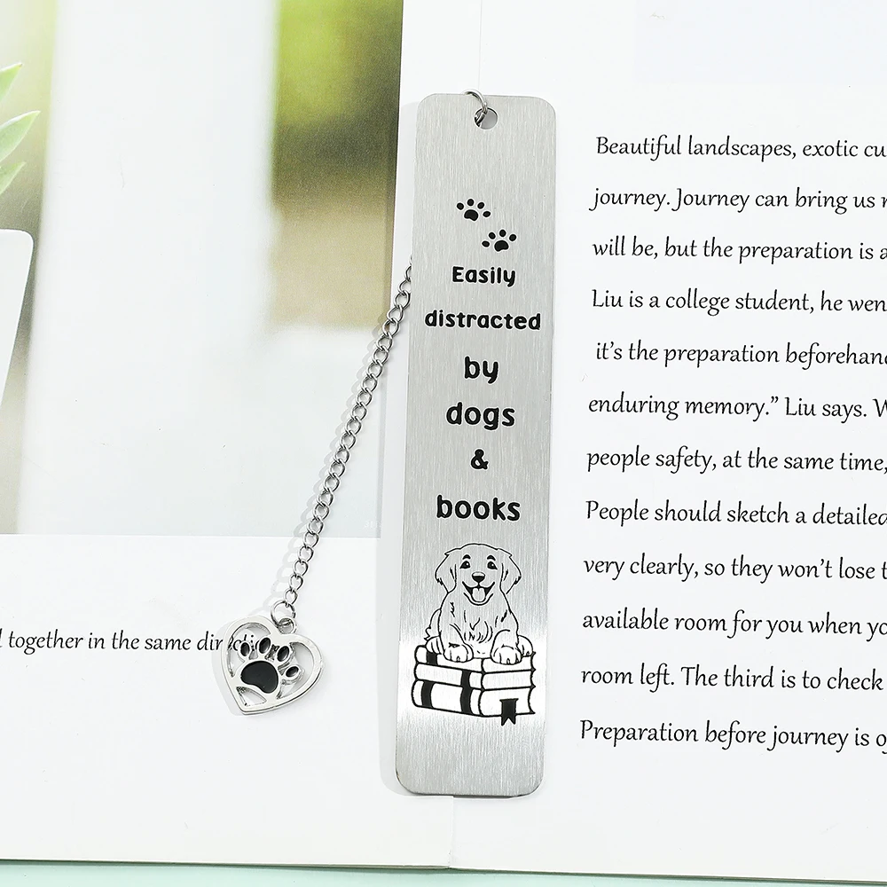 Pet Cat Bookmarks Stainless Steel Book Mark，Book Lovers Stationery for Cat Lover Perfect Gifts Office Supplies for Men Women