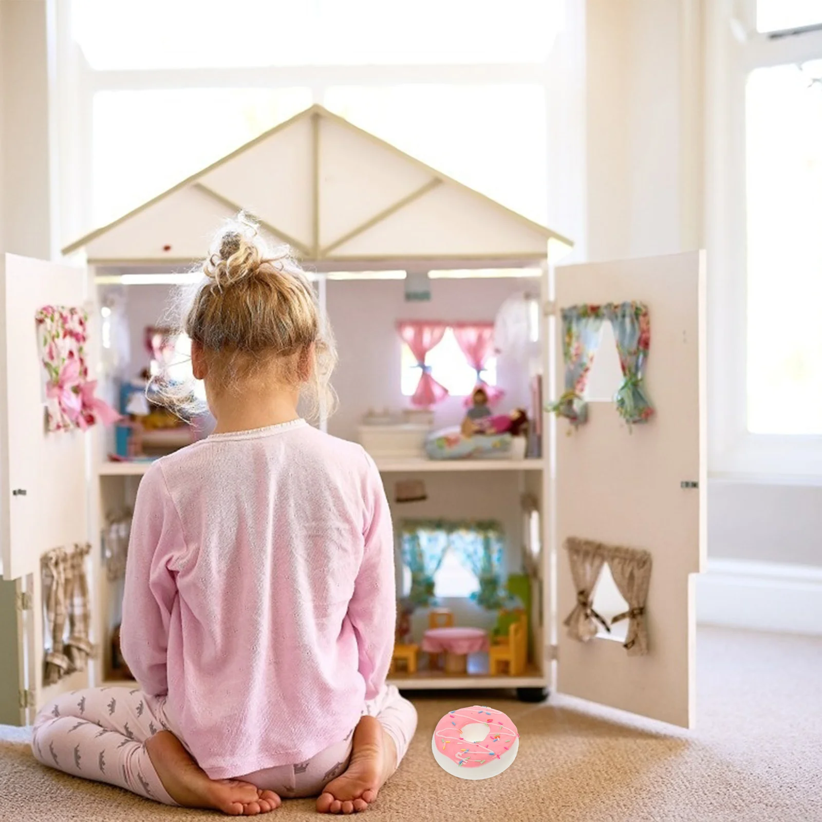 4 قطعة الكعك وهمية محاكاة الكعك فو الكعك الطرف الديكور الإجهاد الإغاثة ضغط الدعامة الكعك الاصطناعي الغذاء صور