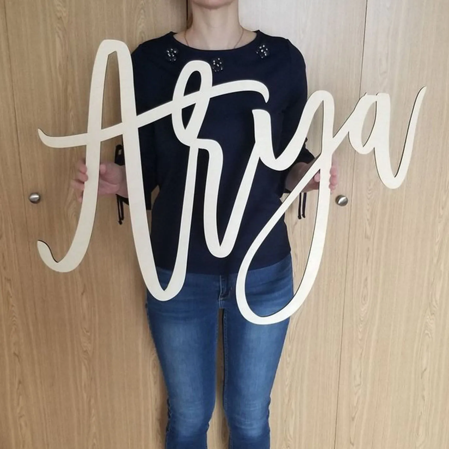 1pc Personalized Wooden Name Sign,Customized Name,Alphabet Wall Decor,Multi Color Select,Perfect Gift For Home Decor,