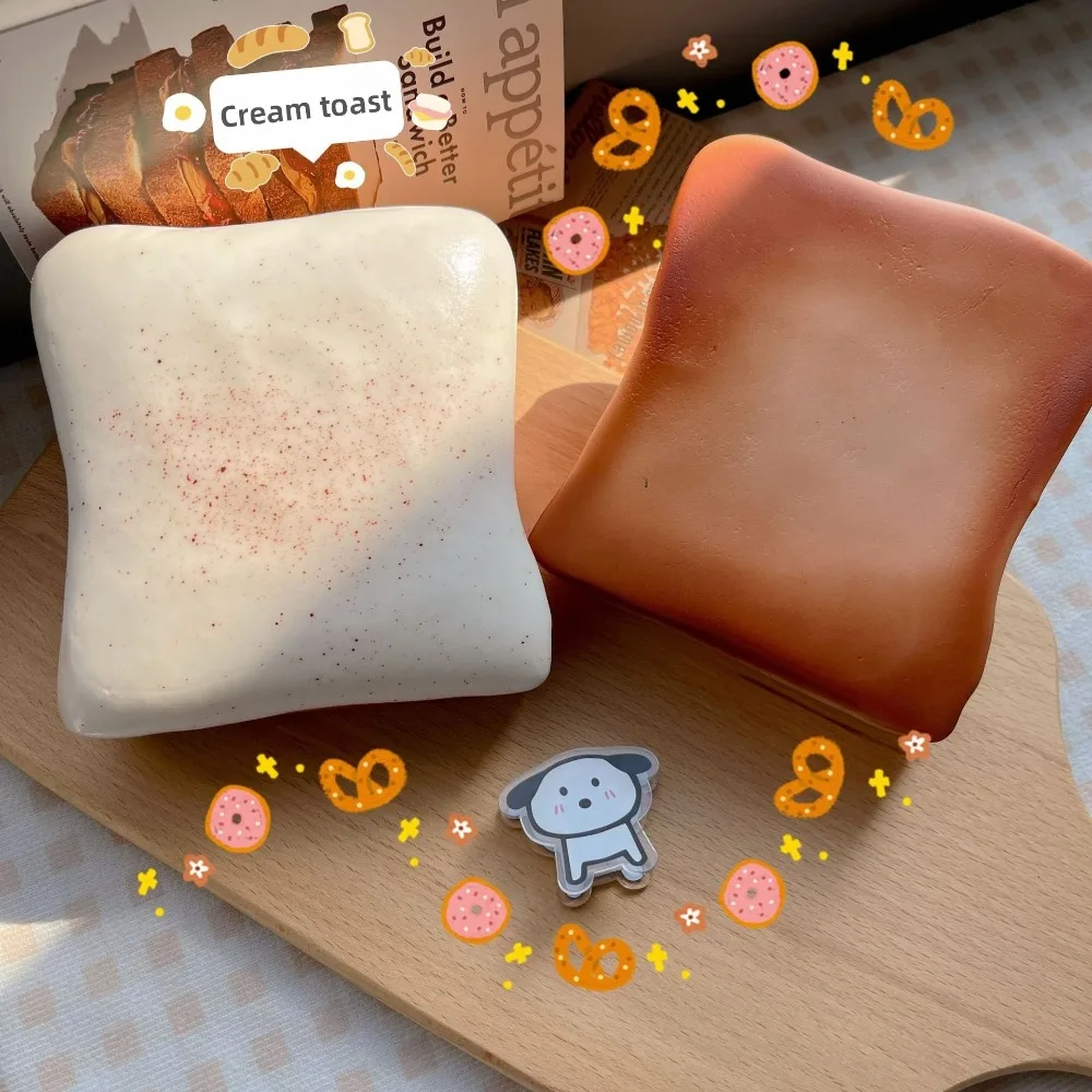 اسفنجي زبدة خبز التوست ضغط لعب لتخفيف التوتر ، لينة بطيئة الارتفاع المضادة للقلق ألعاب متململة الحسية للبالغين والأطفال ADHD #6