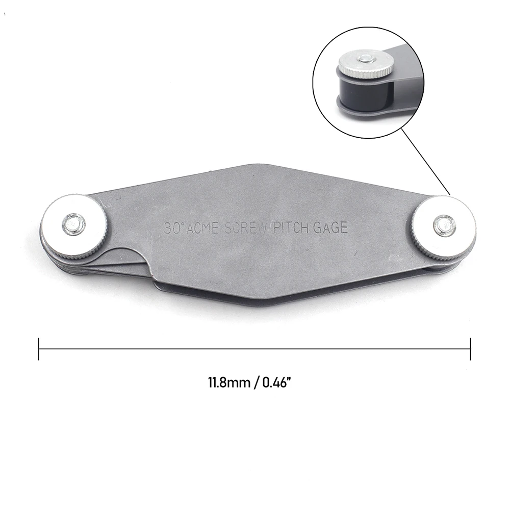 JAVIER ACME 29 / TR30 Screw Pitch Gauge Stainless Steel Thread Pitch Measuring Tool Set T-Thread Cutting Gage