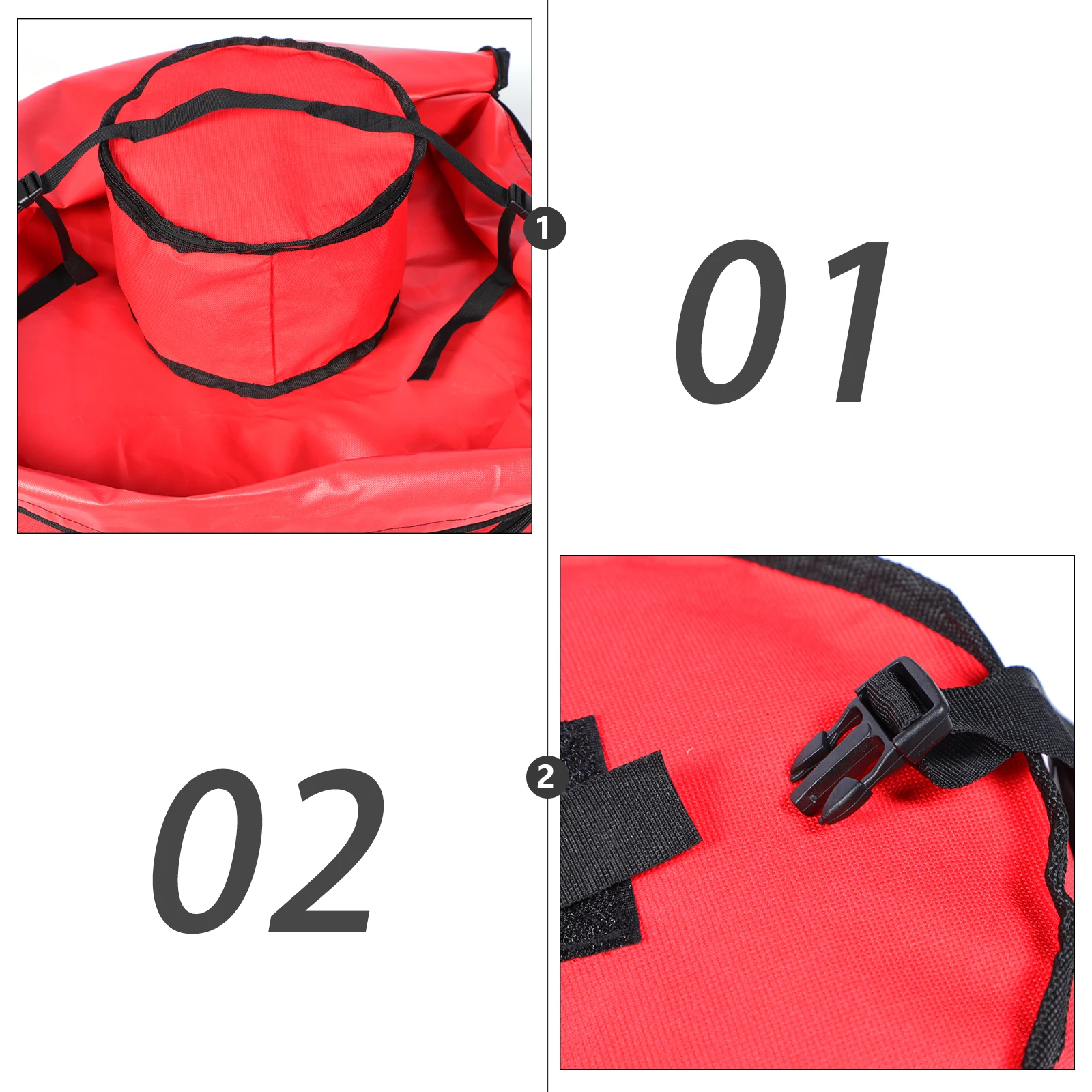 

Christmas Wreath Storage Bag 600D Oxford Cloth Red Double Layered Garland Gift Packing Home Decor Storage