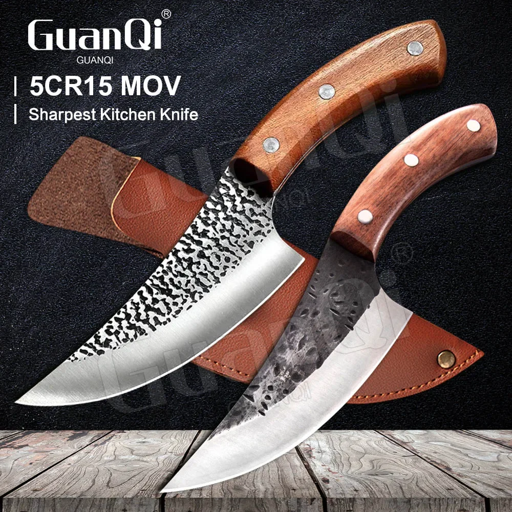 High Carbon Forged Boning Kitchen Knife Handmade Forged Outdoor Hunting Knifes Meat Cleaver Boning Butcher Knife Fishing Knifes