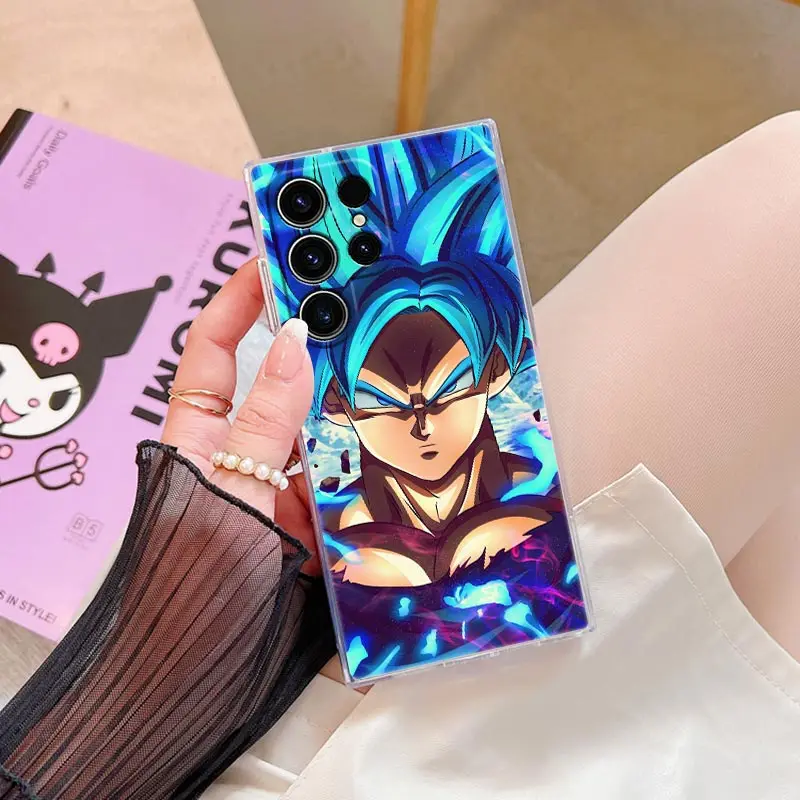 

S26 Ultra Case For Samsung Galaxy S25 S26 S24 S23 Ultra S22 S20 Plus S21 FE A57 Dragons Balls Goku God Vegeta Anime Phone Cover