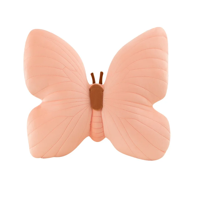 New Product Pink Girlish Heart Butterfly Body Pillow Cute Bedside Cushion Soft Rural Style Plush Toys Doll Gift Cartoon