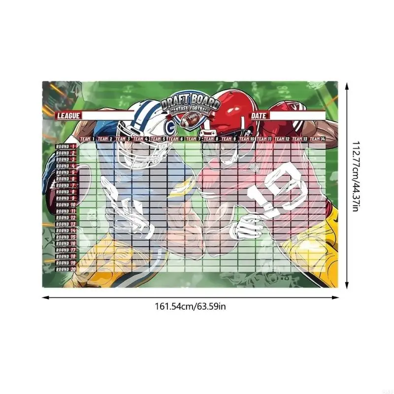 Fantasy Football Draft Board Player Label Stickers Set for Fantasy Leagues, Flexible Polyethylene Construction for Visible