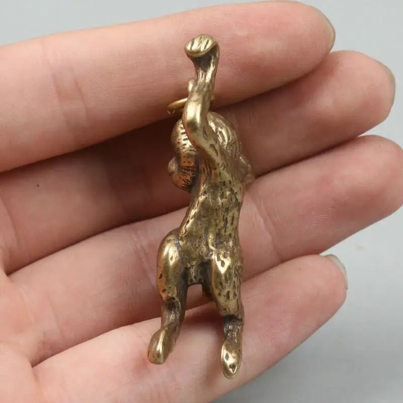 55Mm/27G Curio Chinese Bronze Lovable Monkey Zodiac Animal Monkey Small Pendant